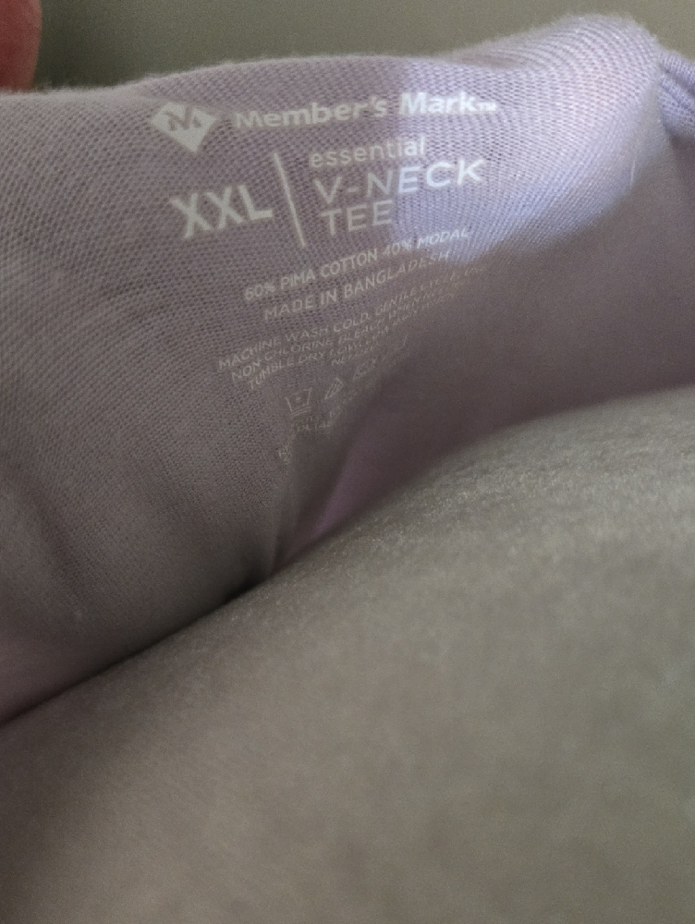 Classic V-Neck Short Sleeve Tee - Lavender - Picture 3 of 5